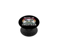 Level 50 Unlocked Funny 50th Birthday Gamer Vintage Retro PopSockets Adhesive PopGrip