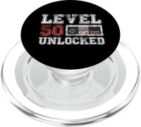 Level 50 Unlocked Vintage 50yr Old Gamer Gifts 50th Birthday PopSockets PopGrip for MagSafe