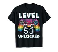 Level 53 Unlocked Funny Video Gamer 53rd Birthday Gaming T-Shirt