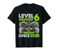 Level 6 Unlocked 6th Birthday Gaming Gift Boys Video Gamer T-Shirt