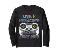Level 6 Unlocked 6th Birthday Tee for Gamer Boys Long Sleeve T-Shirt