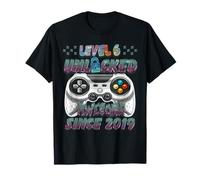 Level 6 Unlocked 6th Birthday Tee for Gamer Boys T-Shirt