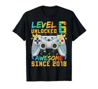 Level 6 Unlocked Video Game 6th Birthday Video Game Boys T-Shirt