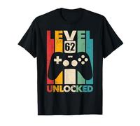 Level 62 Unlocked 62nd Birthday Video Game Retro Vintage 62 T-Shirt