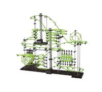 Level 7 Marble Roller Coaster Kit - 867 Pieces Marble Run Building Toy Luminous Version Steel Ball Roller Coaster Maze Game Space Rail, STEM Toy Gift for Ages 14