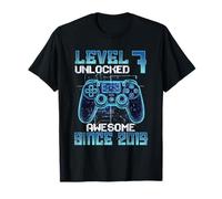 Level 7 Unlocked 7th Birthday Gifts Boys Video Gamer Gaming T-Shirt