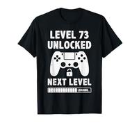 Level 73 Unlocked 73rd Birthday Video Game Retro Vintage 73 T-Shirt