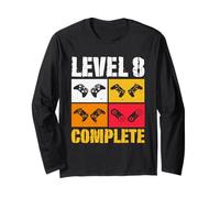 Level 8 Complete 8 Anniversary Funny 8th Wedding Anniversary Long Sleeve T-Shirt