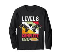 Level 8 Complete 8 Anniversary Funny 8th Wedding Anniversary Long Sleeve T-Shirt