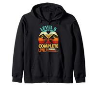 Level 8 Complete 8 Anniversary Funny 8th Wedding Anniversary Zip Hoodie