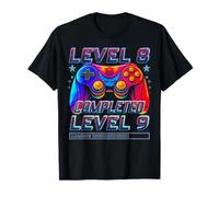 Level 8 Completed Level 9 Loading Gamer 8th Birthday T-Shirt