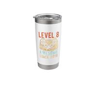 Level 8 Unlocked Awesome Since 2018 8th Birthday Gaming Stainless Steel Insulated Tumbler