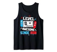 Level 8 Unlocked Awesome Since 2018 8th Birthday Tank Top