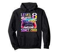 Level 8 Unlocked Official Teenager 8th Birthday Video Gamer Pullover Hoodie
