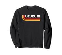 Level 81 | Vintage Gamers 81st Oldschool Aesthetic Birthday Sweatshirt