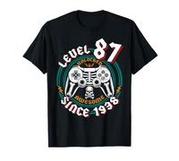 Level 87 Unlocked Awesome Since 1938 Gamer 87th Birthday Tee T-Shirt