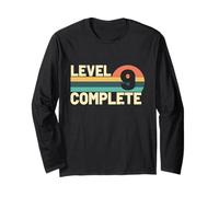 Level 9 Complete, Nine Years 9th Wedding Anniversary Couple Long Sleeve T-Shirt