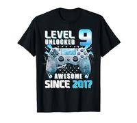 Level 9 Unlocked 9th Video Gamer Birthday Boy T-Shirt