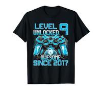 Level 9 Unlocked Awesome 2017 9th Birthday Video Gamer Boy T-Shirt
