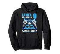 Level 9 Unlocked Awesome 2017 Video Game 9th Birthday Boy Pullover Hoodie