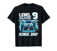 Level 9 Unlocked Awesome 2017 Video Game 9th Birthday T-Shirt