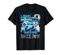 Level 9 Unlocked Awesome Since 2016 9th Birthday Boy T-Shirt