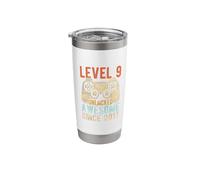 Level 9 Unlocked Awesome Since 2017 9th Birthday Gaming Stainless Steel Insulated Tumbler