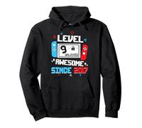 Level 9 Unlocked Awesome Since 2017 9th Birthday Pullover Hoodie