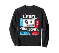 Level 9 Unlocked Awesome Since 2017 9th Birthday Sweatshirt