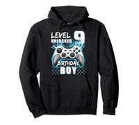 Level 9 Unlocked Birthday boy 9th Unlocked Video game Pullover Hoodie