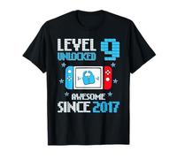 Level 9 Unlocked Funny Video Gamer 9th Birthday T-Shirt