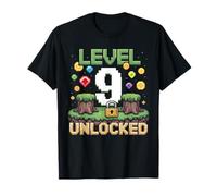 Level 9 Unlocked Games 9th Birthday Gamer Boys 9 Years Old T-Shirt