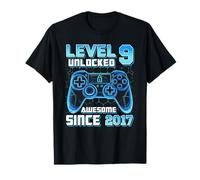 Level 9 Unlocked Video Game Party 9th Birthday Gamer Boys T-Shirt