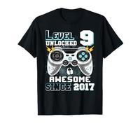 Level 9 Unlocked Video Gamer 9th Brithday T-Shirt