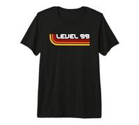 Level 99 | Vintage Gamers 99th Oldschool Aesthetic Birthday Premium T-Shirt
