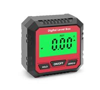 Level Box Protractor 490° Levels Gauge Bevel Gauges with Magnetic Base Universal Angle Protractors Measuring Tools Black/Type 1,Red