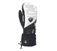 Level Butterfly Women’s Ski & Snowboard Mittens - Biomex Wrist Protection, Membra-Therm Plus Waterproof Insert, Over-Cuff Gauntlet, Removable Fleece Liner, Warmth Index 3000 - Black-White, 7 - S