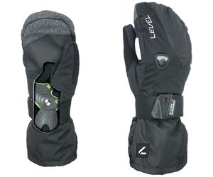 Level Fly Snowboard/Ski Mitts, Large, Black