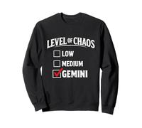 Level Of Chaos Gemini Checkbox Funny Zodiac Quote Sweatshirt
