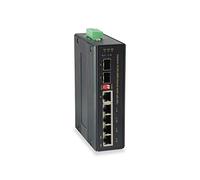 Level One 4x 10/100/1000Mbps PoE RJ45 Transceiver (Gigabit Combo, Gigabit SFP(100/1G), Terminal Block, Auto-Negotiation, Auto-MDI/MDIX, 12Gbps, 1024KB buffer, 48-55 VDC)