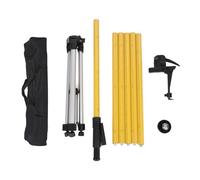 Level Pole Set 4.2m Aluminum Alloy Telescoping Level Support Rod with Tripod and Stabilizer for Construction Surveying Works Sturdy and Adjustable