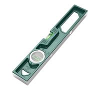 Level Ruler, 11.8 x 1.9 x 0.9 in Solid Aluminum Tool for AC Installation and Woodworking, High Precision Ruler Scale, 2 Enlarged Bubbles, Metal Surface Attachment, Horizontal and Vertical Measure