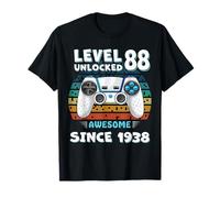 Level Unlocked 88 Awesome Since 1938 Birthday Gamer Gifts T-Shirt