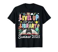 Level up at your Library Summer 2025 Read Gamer Books T-Shirt