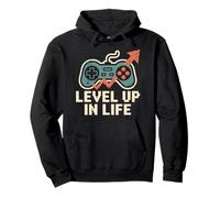Level Up in Life Game Controller Motivational Pullover Hoodie