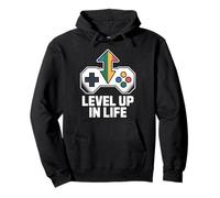 Level Up in Life Game Controller Motivational Pullover Hoodie