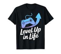 Level Up in Life Game Controller Motivational T-Shirt