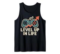 Level Up in Life Game Controller Motivational Tank Top
