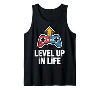 Level Up in Life Game Controller Motivational Tank Top
