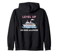 Level Up No Kids Allowed Adult Only Cruise Ship Vacation Zip Hoodie